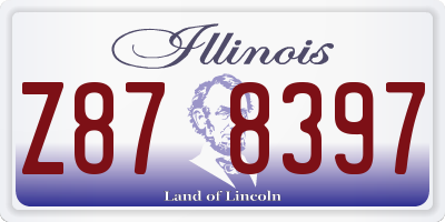 IL license plate Z878397