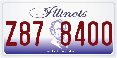 IL license plate Z878400