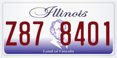 IL license plate Z878401