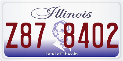 IL license plate Z878402
