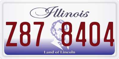 IL license plate Z878404