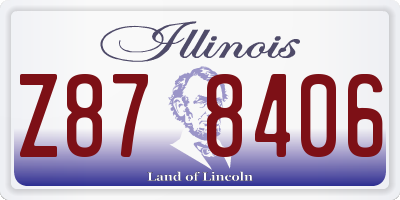 IL license plate Z878406