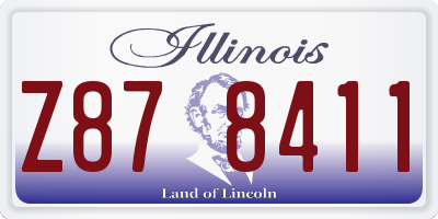 IL license plate Z878411