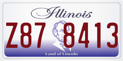 IL license plate Z878413