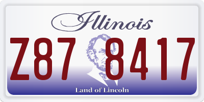 IL license plate Z878417