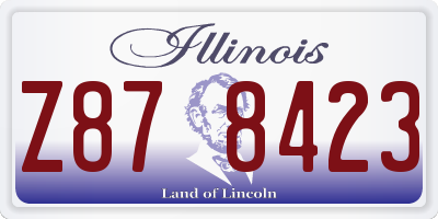 IL license plate Z878423