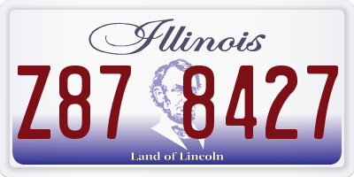 IL license plate Z878427