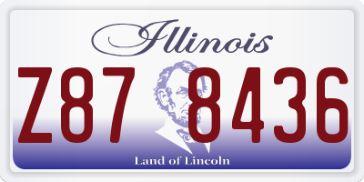 IL license plate Z878436