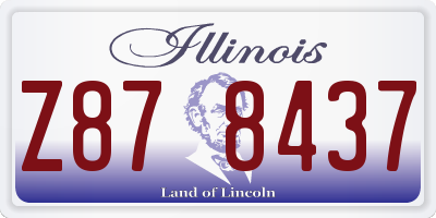 IL license plate Z878437
