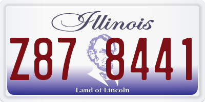 IL license plate Z878441