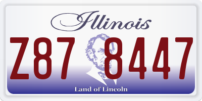 IL license plate Z878447