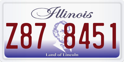 IL license plate Z878451