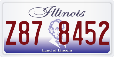 IL license plate Z878452