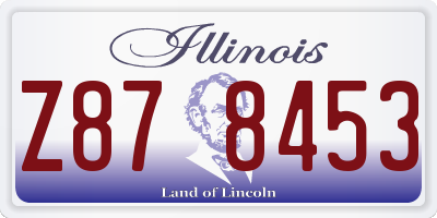 IL license plate Z878453