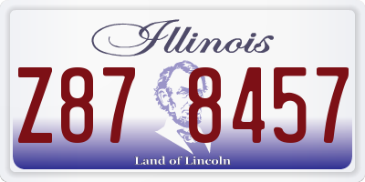 IL license plate Z878457