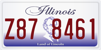 IL license plate Z878461