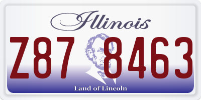 IL license plate Z878463