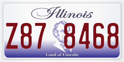 IL license plate Z878468