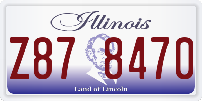 IL license plate Z878470