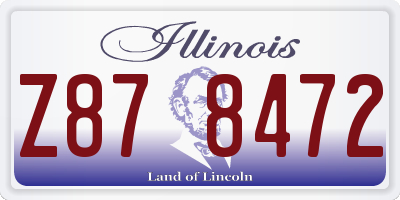 IL license plate Z878472