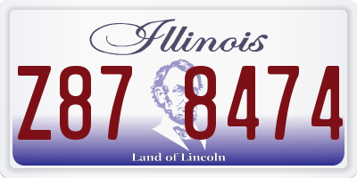 IL license plate Z878474