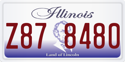 IL license plate Z878480