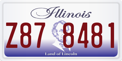 IL license plate Z878481