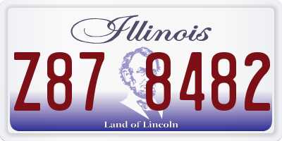 IL license plate Z878482
