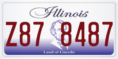 IL license plate Z878487