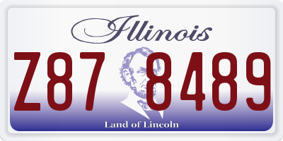 IL license plate Z878489