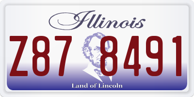 IL license plate Z878491