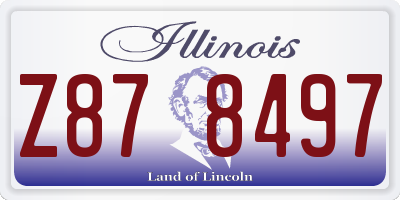 IL license plate Z878497