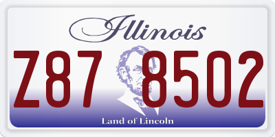 IL license plate Z878502