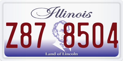 IL license plate Z878504