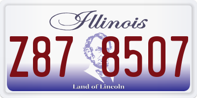 IL license plate Z878507