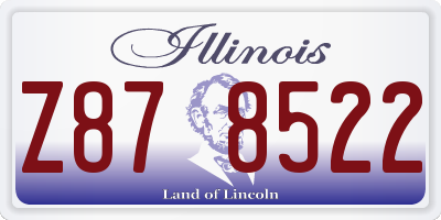IL license plate Z878522
