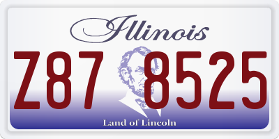 IL license plate Z878525