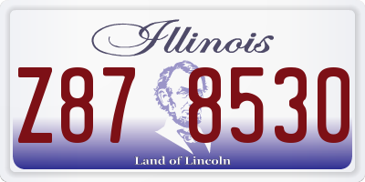 IL license plate Z878530