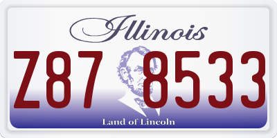 IL license plate Z878533