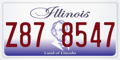 IL license plate Z878547