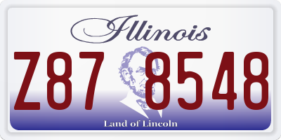 IL license plate Z878548