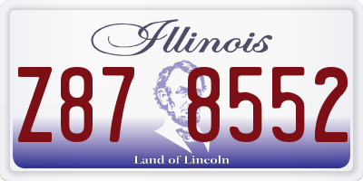 IL license plate Z878552