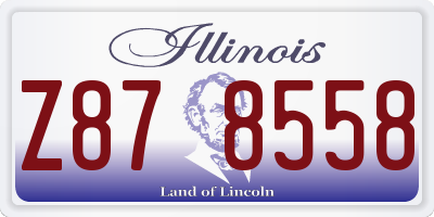 IL license plate Z878558