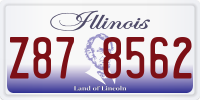 IL license plate Z878562