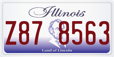 IL license plate Z878563