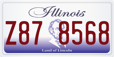IL license plate Z878568