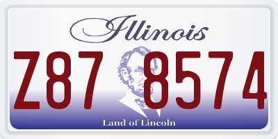 IL license plate Z878574