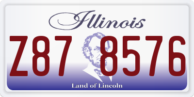 IL license plate Z878576