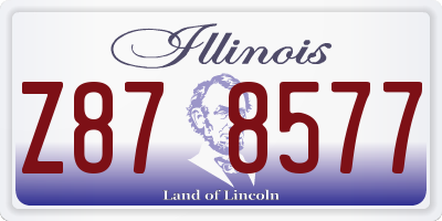 IL license plate Z878577
