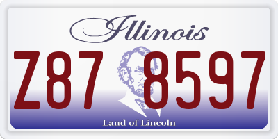 IL license plate Z878597